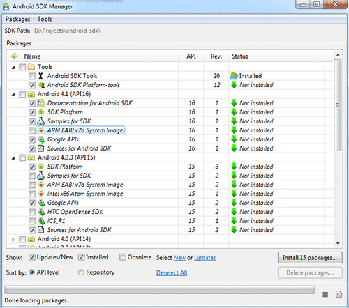 Android SDK Manager