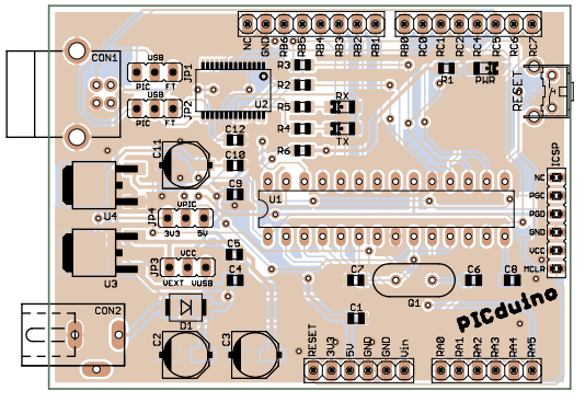 Друкована плата PICduino