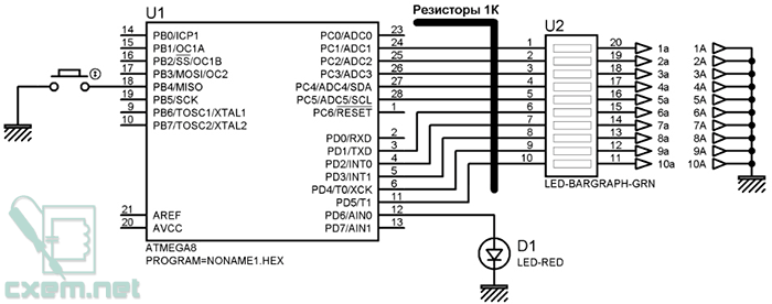 Схема LAN-тестера