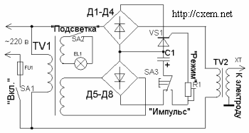 Схема сварочного аппарата