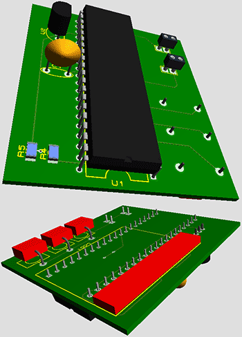 3D вид друкованої плати
