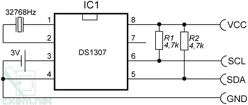 Підключення DS1307