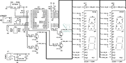 Схема подвійного цифрового термометра на ATmega8 і DS18B20